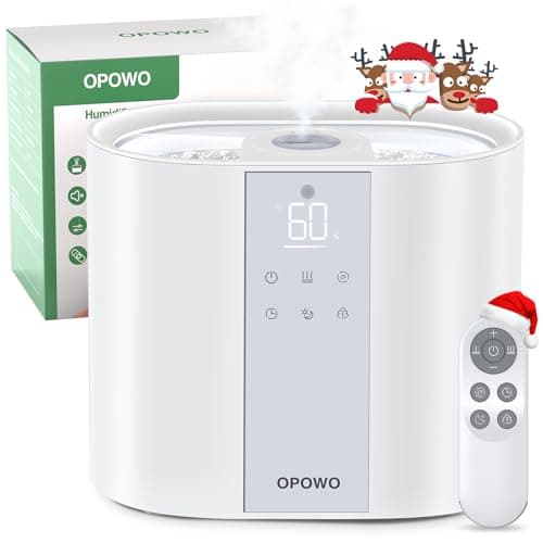 OPOWO Humidifier for Bedroom Cool Mist for Plants, 5.5L Top Fill Air Humidifier for Large Room, Essential Oil Diffuser, Lasts up to 55H, Sleep Mode, Timer, Touch and Remote Control, Auto Off