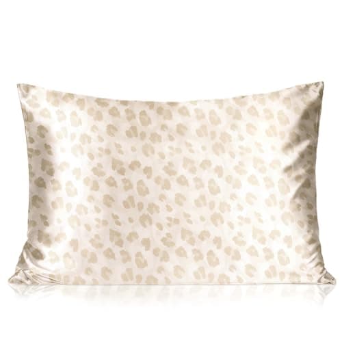 Yanibest 2 Pack Leopard Satin Pillowcase, Silk Pillow Cases for Hair and Skin with Zipper, Standard Pillow Cases Set of 2 for 20"x26", Exquisite Packaging for Women Men