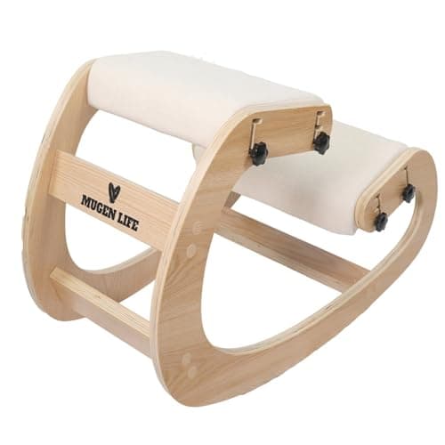 Ergonomic Adjustable Kneeling Chair for Back Pain Relief - Office Desk Posture Stool with Multiple Height Adjustments - Improves Posture & Comfort