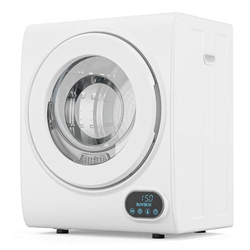 ROVSUN Portable Clothes Dryer, 110V 850W High End Front Load Laundry Tumble Dryer, 1.5 cu.ft Electric Dryer with Stainless Steel Tub & LCD Touch Panel for Apartment, Dorm