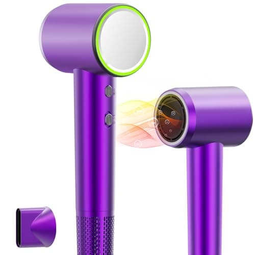 High-Speed Ionic Hair Dryer, 110,000 RPM, Lightweight & Portable for Travel, Quiet Operation, Ideal for Women Thick Hair, Professional Salon Quality, Purple