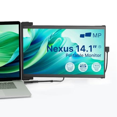 Portable Monitor - 2026 Mobile Pixels Nexus 14.1" Laptop Screen Extender, IPS Ultra Slim Laptop Monitors, USB C/USB A/HDMI 1080P Monitor for 14"-17" Laptops, Windows/macOS/Android/Switch Compatible