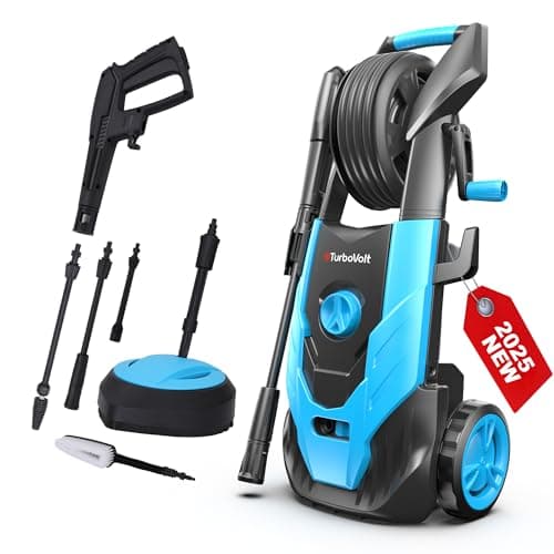 Electric Pressure Washer 1900PSI Max 1.85GPM Power Washer with 20 FT Hose, Rotating Nozzle, Foam Cannon, High Pressure Cleaner Machine for Home Cars, Patios, Furniture, Driveways, Fences