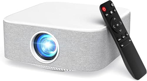 HAPPRUN Outdoor Movie Projector, Native 1080P HD Projector E-Focus, Bluetooth Projector Compatible with TV Stick Smartphone/HDMI/USB for Home Theater