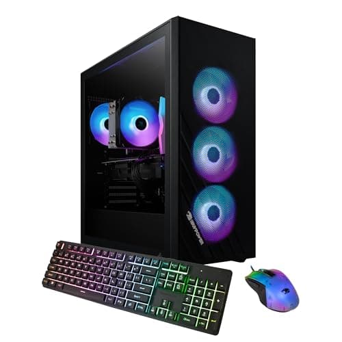 iBUYPOWER SlateMesh Gaming PC Computer Desktop SlateMeshA5N4601 (AMD Ryzen 5 7600, RTX 4060 8GB, 16GB DDR5 5200 Mhz, 500GB NVMe SSD, Windows 11 Home)