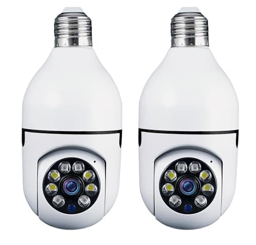 Sight Bulb Security Camera, Two Way Talk 1080P HD Video WiFi Smart Camera, Indoor Outdoor Night Vision 360 Degree Motion Detection with SD Card (Pack of 2)