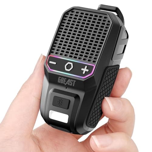 GBEAST 2026 Upgrade Wearable Bluetooth Speaker, Clip-On Mini Portable Speakers All Day Playtime Waterproof Built-in Mic for Hands-Free Music/Calls with RGB/Flashlight for Jobsite/Outdoor/Golf