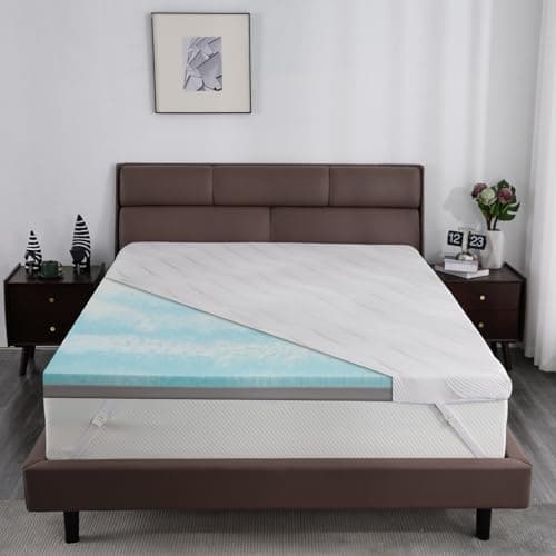 Extra Firm Mattress Topper 3 Inch Full Size, Bamboo High Density Support Mattress Topper with Removble Silk Cover, Firm Bed Topper for Pain Relief, CertiPUR-US Certificated, No Smell