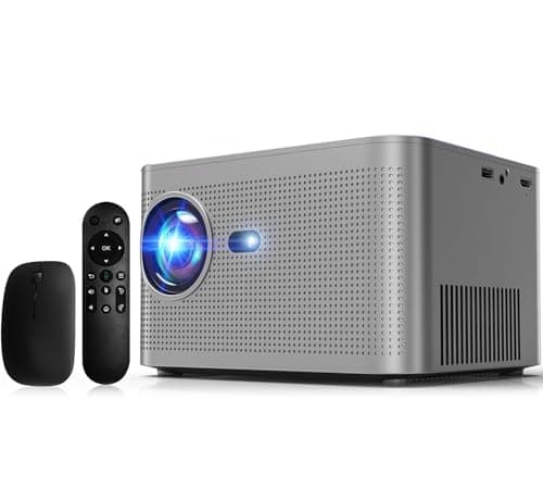 Projector with WiFi and Bluetooth 1080P Native,Grey