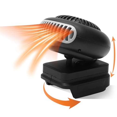 Small Space Heater, 170W 2 Gears 18V Battery Powered Heater, Electric Heater, Portable Battery Operated Heaters for Indoors for BL1815 BL1820 BL1530 BL1840 BL1850 BL1860