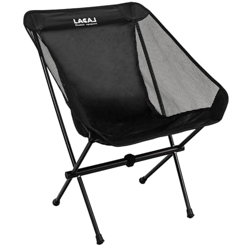 G2 GO2GETHER Ultra-Light Folding Camping Chair, All-Aluminum Frame, Surper Breathable Fabric, Easy to Carry, Compact Storage Size (1, Black)