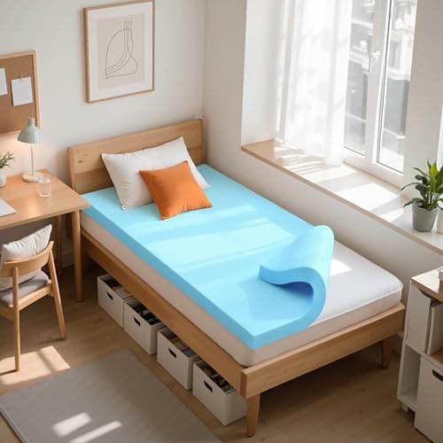 CHUN YI 4 Inch Memory Foam Mattress Topper Twin XL, Gel Infused Bed Topper for Pressure Relief, Extra Long Twin Mattress Pad, CertiPUR-US Certified