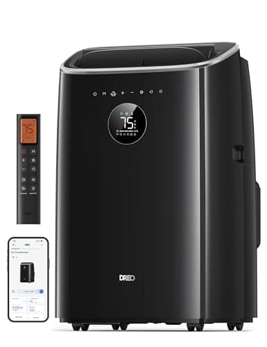 DREO Portable Air Conditioners, 10000 BTU ASHRAE (6000 BTU DOE) Smart AC Unit for Bedroom with Drainage-free Cooling, 45dB Quiet, APP/Voice/Remote, Portable AC for Room Indoors, AC319S