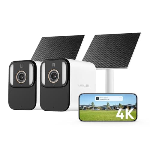 Anona Solar Cameras Outdoor 4K 2Pack