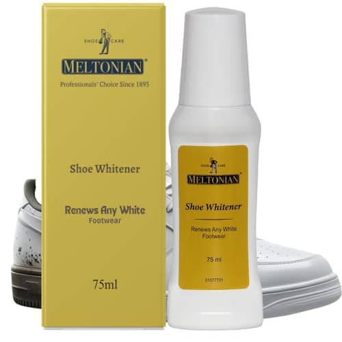 Meltonian Shoe Whitener - Paint and Polish - White Shoe Paint for Soles, Leather, Vinyl, Canvas. Sneaker Whitener Liquid White Shoe Polish Restores with Sponge Applicator, 75ml