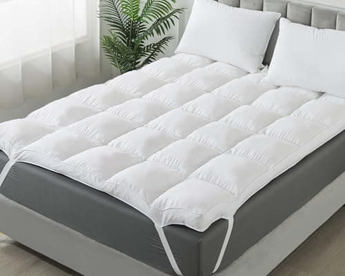 WhatsBedding 3 Inch Memory Foam Mattress Topper Queen Size, Shredded Memory Foam Filled Pillow Top, 60x80