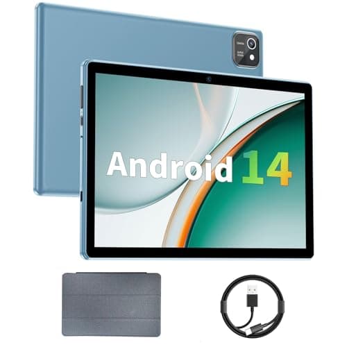 aiprotablet 10 inch Tablet Android 13 Tablets, 4GB RAM 64GB ROM 512GB Expand, Quad-Core Processor, 1280x800 IPS HD Touch Screen, GPS, WiFi, Dual Camera, Bluetooth, 6000mAh Battery (Blue)