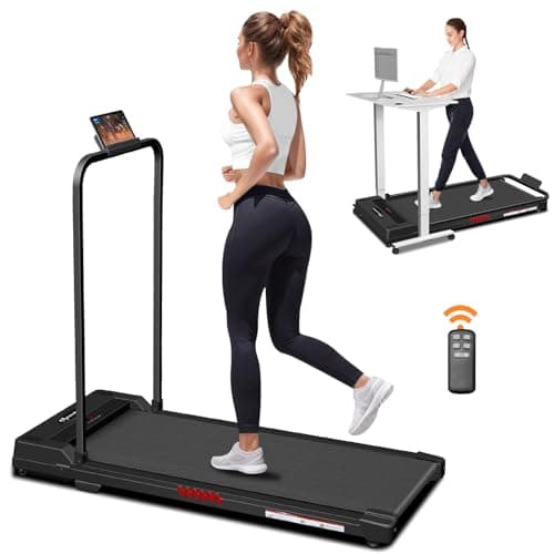 ApexNexus Walking Pad Treadmill for Office Home, 3.0HP Quiet Folding Treadmills with 300 LBS Weight Capacity, Walking Pad with Handle Bar, Portable Under Desk Treadmill with Remote Control