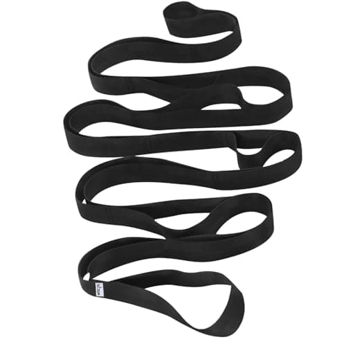 TECEUM Stretching Strap for Yoga & Physical Therapy – 10 Loops – Non-Elastic Leg Stretch Straps for Stretching, Exercising, Pilates, Post-Injury Rehabilitation for All Levels – Men & Women