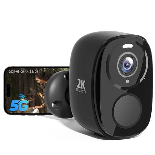 Rraycom 5G/2.4G WiFi Security Cameras Wireless Outdoor, 2K Battery Powered AI Motion Detection Siren Alarm Home Indoor Camera,Color Night Vision, 2-Way Talk, IP65 Waterproof, Works/Alexa, Cloud/SD