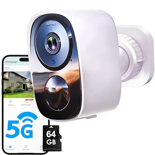 2026 Upgraded 2K Wireless Security Camera with 64G SD Card, Free Cloud Storage, 1-6 Month Battery Life, AI Motion Detection, Spotlight, Siren Alarm, 2-Way Audio, Waterproof WiFi Surveillance Camera