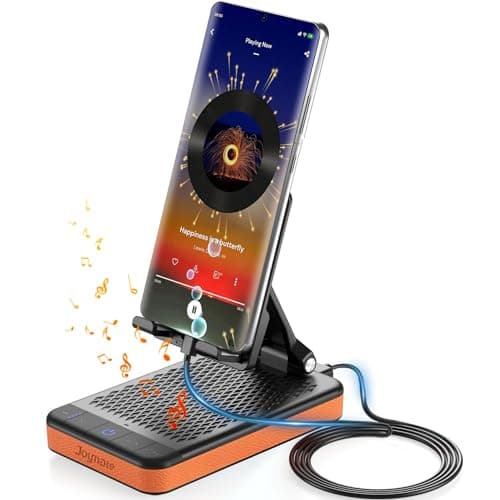 Joymate Gifts for Men and Women, 5000mAh Charging Phone Stand with Bluetooth Speaker Valentines Day Gifts for Him Foldable Phone Holder Birthday Gift for Husband,Wife,Dad,Mom,Teens