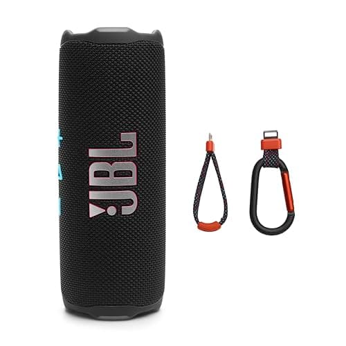 JBL Flip 7 - Portable Waterproof and Drop-Proof Speaker, Bold JBL Pro Sound with AI Sound Boost, 16Hrs of Playtime, and PushLock System with Interchangeable Accessories (Black/Orange)