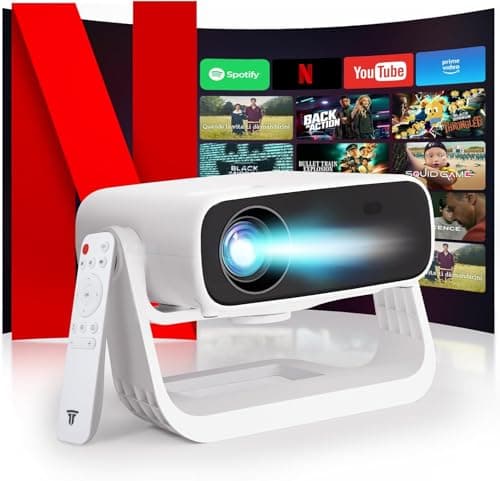 Projector with Wifi and Bluetooth, 500 ANSI Native 1080P Projector 15000 Lumen Home Video Projector Compatible with Iphone Android Phone/TV Stick/PS5/PC/Laptop(Purple)