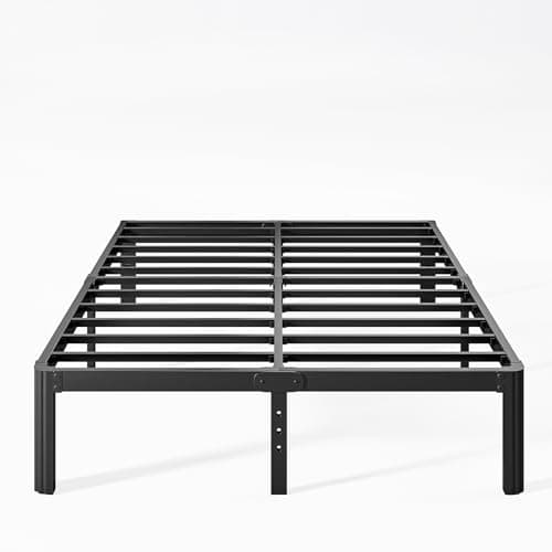 SunnyDaze 12 Inch High Metal Queen Bed Frame No Box Spring Needed, Platform Bed Frame Queen Size, Easy to Assemble, Noise Free, Durable, Black