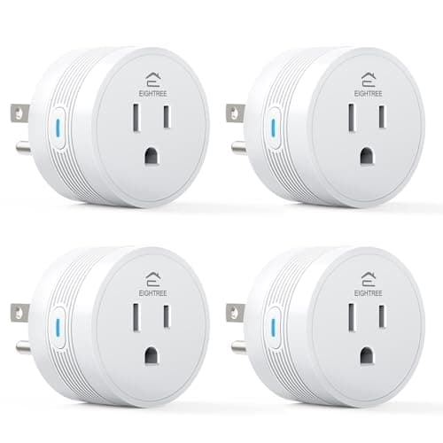 EIGHTREE 15A Smart Plug, Wi-Fi & Bluetooth Smart Outlet for High-Power Home Appliances, Works with Alexa & Google Home, Easy Setup, Timer & Remote Control, FCC & ETL Certified, 2.4GHz Wi-Fi Only