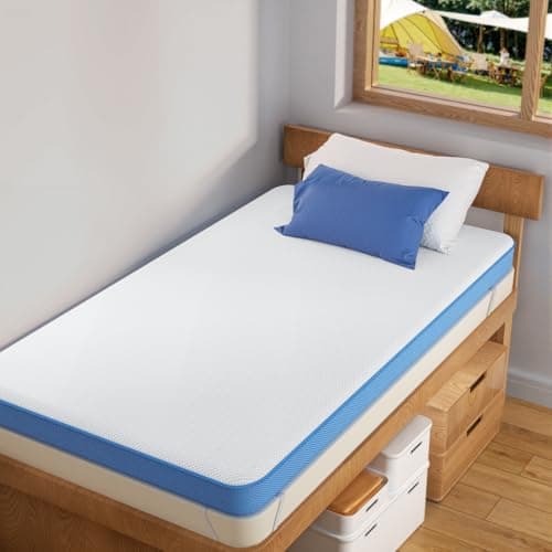 Extra Firm Mattress Topper TwinXL Size, 3 Inch Firm High Density Memory Foam Bed Topper for Back Pain Relief, College Dorm, Gel Bamboo Charcoal Infused Cooling Mattress, Washable Cover CertiPUR-US