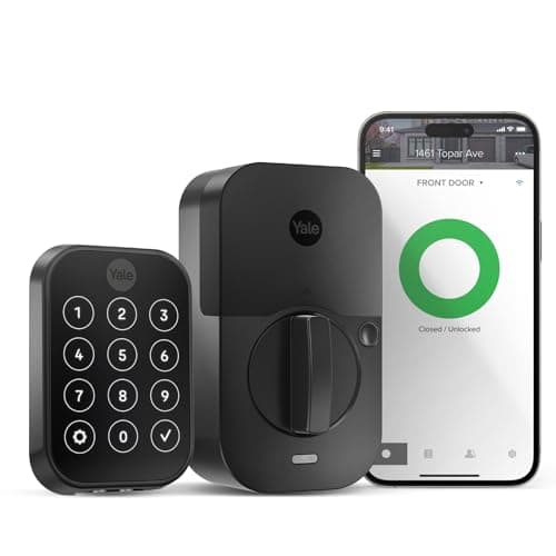 Yale Assure Lock 2 with Wi-Fi – Black Suede Smart Lock for Front Door with Keypad, App Control, Backup Key, and Deadbolt – Secure Keyless Entry Door Lock, YRD450-WF1-BSP