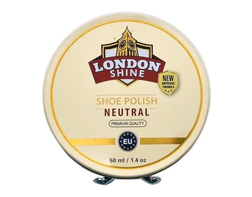 Premium Wax Shoe Polish - Neutral Color 50ml (1.40 oz) For High-Gloss Shoe Shine, (For All Color Leather Shoes, Boots & Accessories)