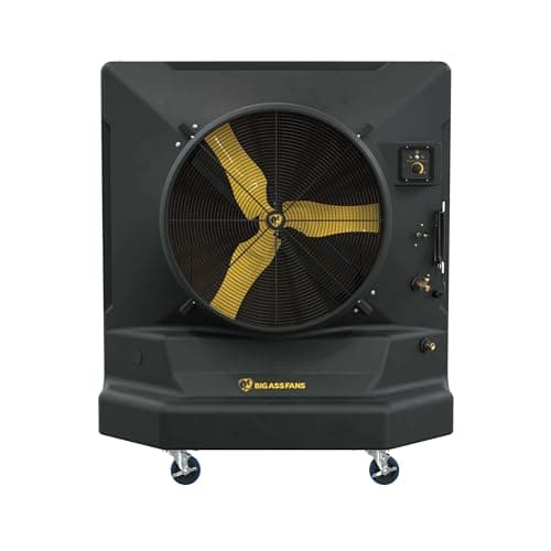Big Ass Fans - Cool-Space 400 - Portable Evaporative Swamp Cooler, 36 Inch Diameter Fan Indoor Outdoor Use Continuous or Fillable 46 Gallon Capacity Variable Speed – Cooling for Warehouses & Workshops