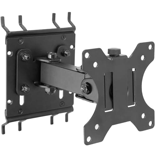 VIVO Articulating Single Monitor Pegboard Mount with Arm, Fits Screens up to 32 inches and Peg Boards up to 0.25 inches Thick with 1 inch Hole Spacing, Black, MOUNT-PB2A