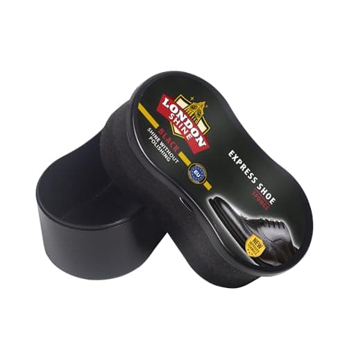London Shine Shoe Shine Sponge, Instant Shine Sponge for Black Leather Shoes & Boots, Express Shoe Shine Applicator Without Polishing.