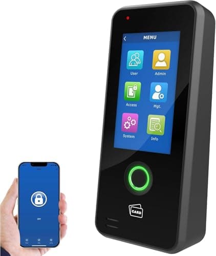 UHPPOTE Fingerprint Door Access Control Keypad Terminal Biometrics Access Controller w/ 4.3-inch Touch Screen Support Tuya App WiFi