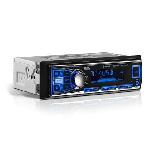 BOSS Audio Systems 611UAB Car Stereo - Single Din, Bluetooth, No CD DVD Player, AM/FM Radio Receiver, Aux Input, USB