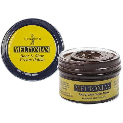 Meltonian Cream Shoe Polish - Boot Polish, Leather Shoe Polish Oil Based with Beeswax - Restores & Protects, 60+ Colors, Brown