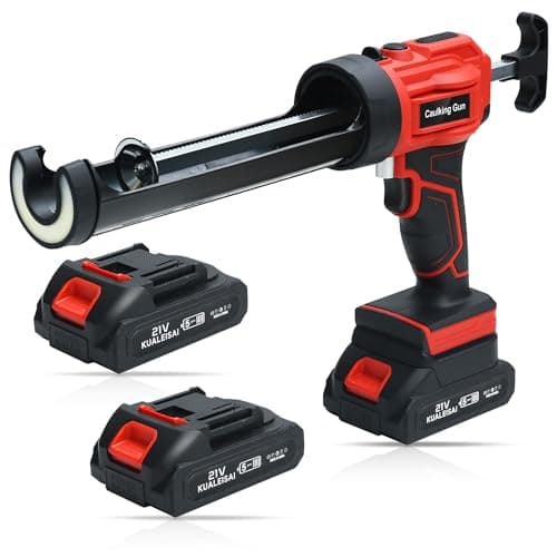 Cordless Caulking Gun,Caulking Tool Gun,Caulk Gun Awith 2 PCS Rechargeable Battery & Charger,Electric Caulking Gun with LED Light