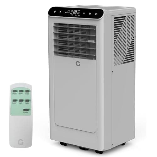 GarveeHome 10,000 BTU Portable Air Conditioners for Large Rooms, 3 in-1 Portable AC Unit with Dehumidifier, Remote Control, and Timer, Cools Spaces up to 450 Sq.Ft, Grey & Black