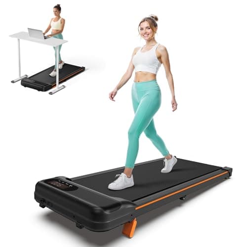 Abonow Walking Pad, 2.5HP Under Desk Treadmill with Incline, 265 Lbs Capacity Compact Walking Treadmill with Remote Control, LED Display for Home Office