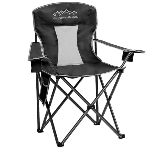 SAILARY Folding Mesh Back Camping Chair – Foldable Outdoor Chair for Hiking, Beach, Tailgating, and Camping