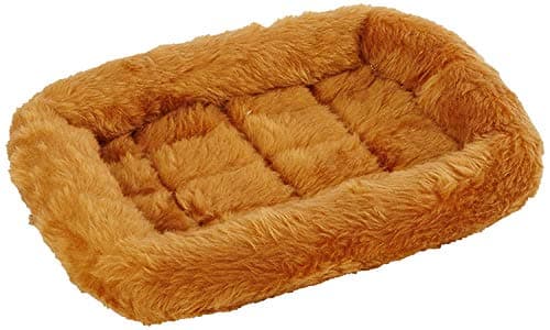 MidWest Homes for Pets QuietTime XXS Dog Bed – Cinnamon Faux Fur Bolster, Ultra-Soft and Machine Washable, Fits 18-Inch Crates and Carriers, for Small Dogs and Cats