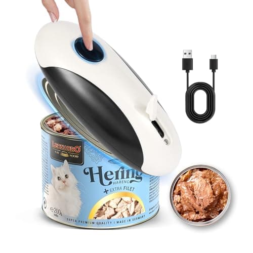 Rechargeable Electric Can Opener, Hands Free for seniors,Food Safe Automatic Can Opener with Smooth Edge,Easy to Use,Works with All Standard Cans