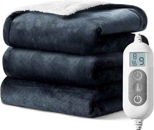 Heated Blanket,Soft Flannel Heated Throw Blanket,Fast Heating Electric Throw Blanket with 8 Heating Levels,9 Hours Auto Shut Off,Home Sleep Electric Blanket Throw, A Thoughtful Gift for Elders