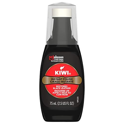 Kiwi Instant Polish, Black, 2.5 oz (1 Bottle with Sponge Applicator)