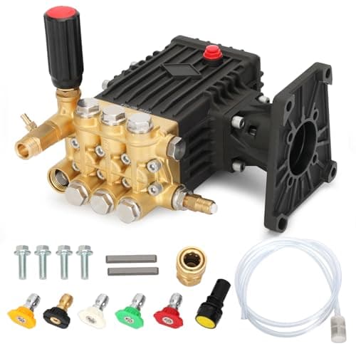 Femotic Pressure Washer Pump 1 Inch Shaft,Pressure Washer Pump 4400 psi,Power Washer Pump 4.8gpm 8-15 HP 22 Pounds Including Lubricant,Compatible with Simpson Honda Dewalt Troybilt