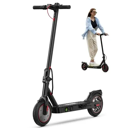 iScooter Electric Scooter, 12 Miles Long Range, 18 Mph Top Speed, Commuting Electric Scooter with Cuise Control, Double Braking Systems Escooter for Adults and Teens - i8