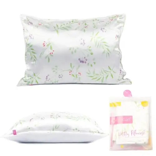 Octocurl Satin Pillowcase Reversible to Absorbent Microfiber for Wet Hair | Softer Than Silk | Cooling Satin Pillowcase | Vegan Silk Pillowcase for Hair & Skin (Pillowcase - Meadowy)